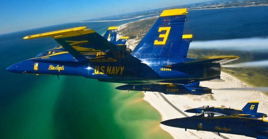 Watch: US Navy Blue Angels celebrate their 71st Birthday! Air Force Thunderbirds crash the party