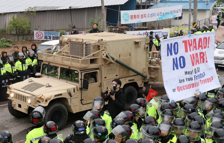 THAAD missile defense timeline moved up in South Korea, protests ensue as a result