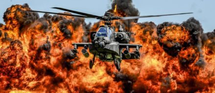 Picture of the Day: AH-64D Apache Helicopter escapes a wall of fire