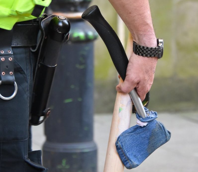 Updated: Man with an axe and baseball bat interrupts a Manchester vigil