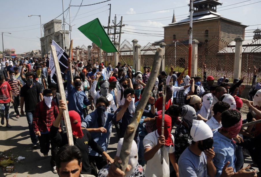 Protests erupt in India’s Kashmir after militant commander is killed