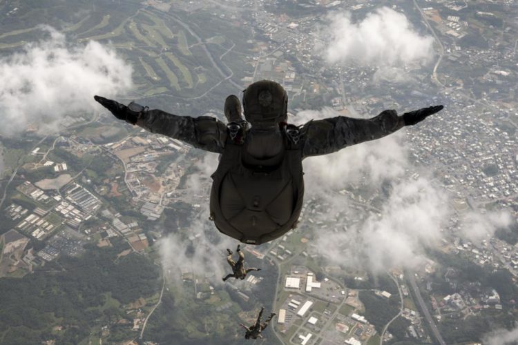 Picture of the Day: Airmen & Soldiers Perform HALO Jump from MC-130