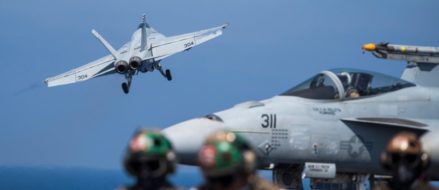 Picture of the Day: F/A-18E Super Hornet Launches from the USS George H.W. Bush CVN 77