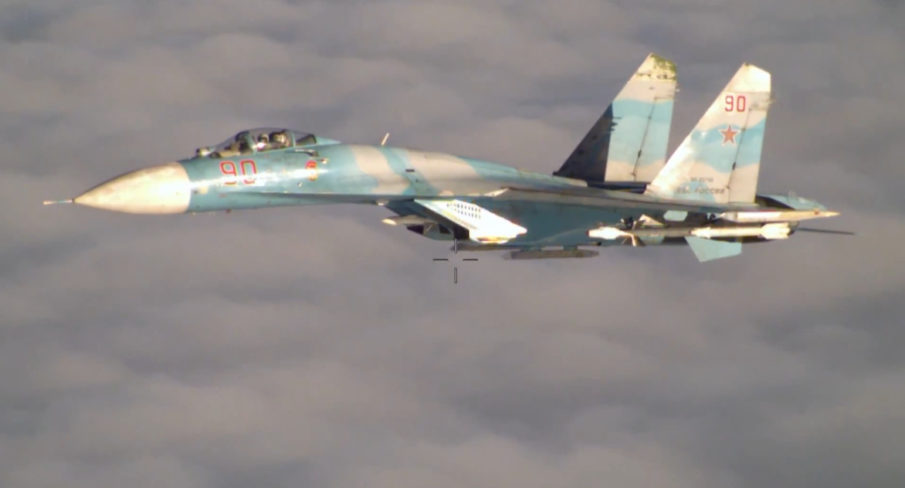 Russian fighter jet comes within 5 feet of U.S. reconnaissance plane over the Black Sea