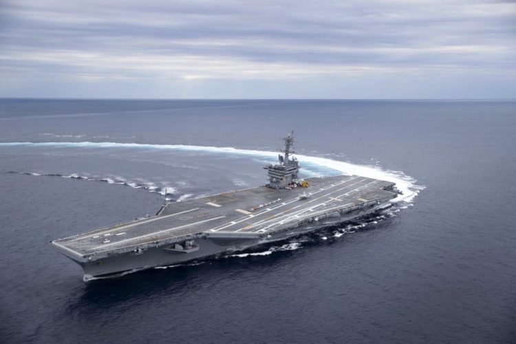 Watch: USS Abraham Lincoln (CVN 72) Shows Off High Speed Turn Capabilities