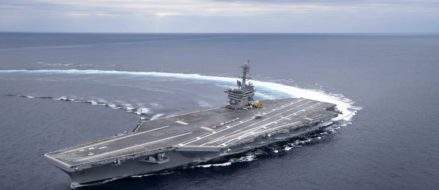 Watch: USS Abraham Lincoln (CVN 72) shows off high speed turn capabilities