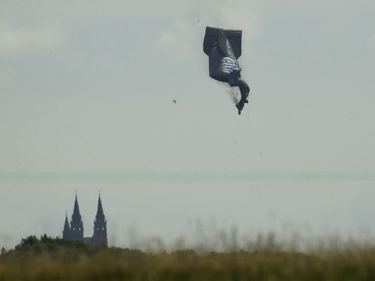 Blimp at US Open Golf Tournament Crashes to Ground and Catches Fire