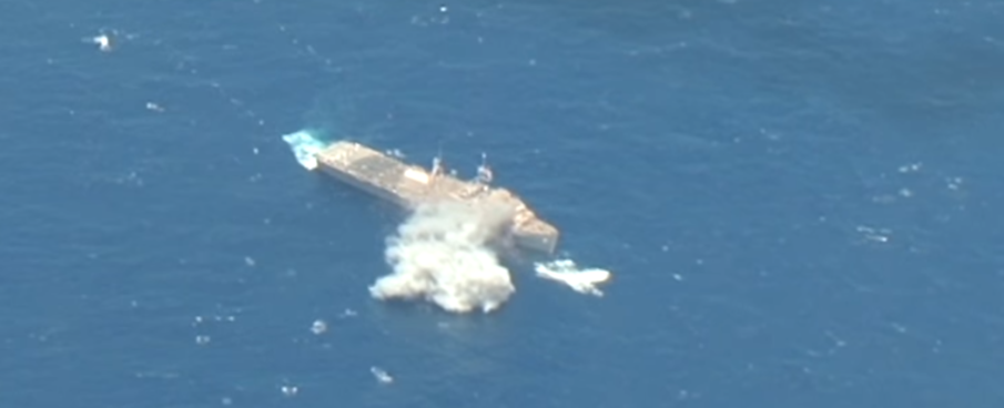 Watch: South Korean and Norwegian Navy sinks decommissioned US ship with missile strikes