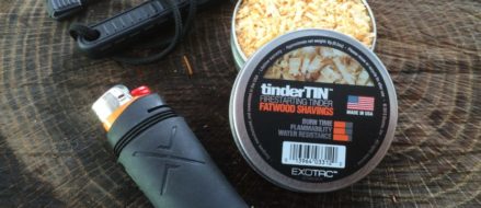 EXOTAC tinderTIN Fatwood Shavings | Fire Starting for Survival