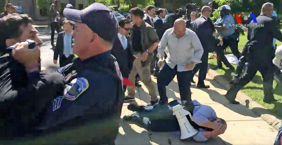 2 men arrested in Turkish embassy protest case