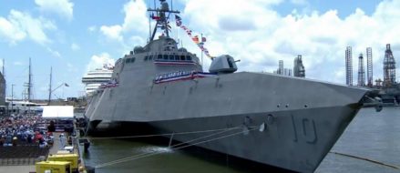U.S. Navy launches newest littoral combat ship, USS Gabrielle Giffords