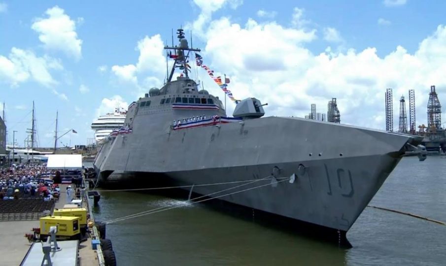 U.S. Navy launches newest littoral combat ship, USS Gabrielle Giffords