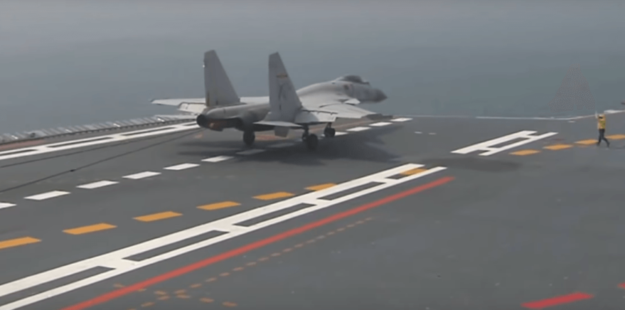 Watch: Chinese Aircraft Carrier Liaoning conducting flight operations