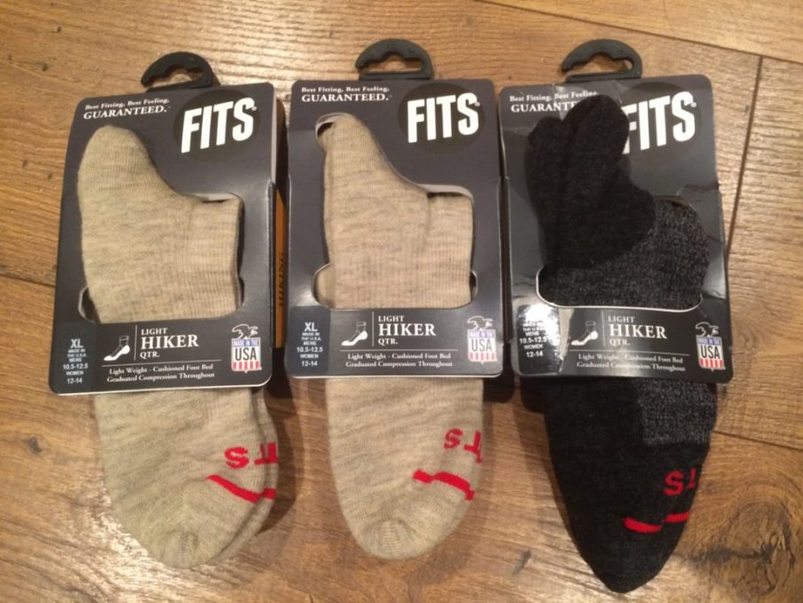 FITS wool hiking and running socks