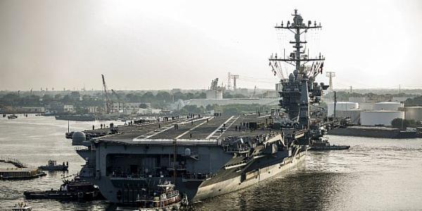 USS Harry S. Truman CVN 75 returns to Naval Station Norfolk after completion of sea trials