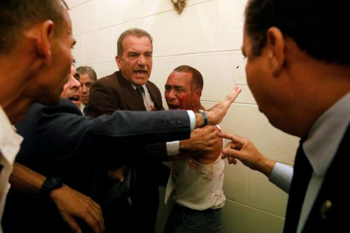 Government supporters attack Venezuelan congress, injure opposition lawmakers