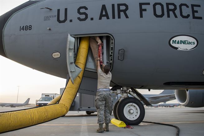 Picture of the Day: KC-135 Stratotanker getting prepped for flight – Who can tell us what this is?