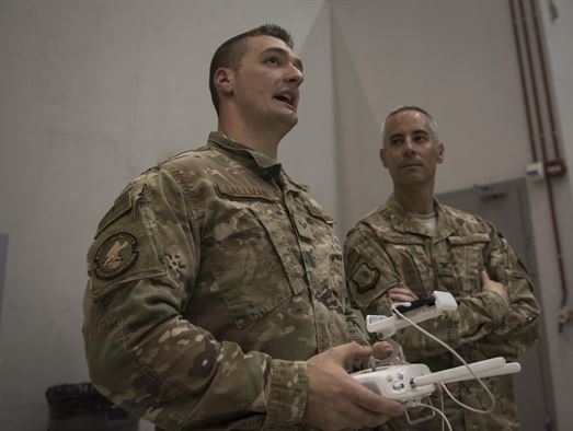 455th Expeditionary Security Forces Squadron drone training