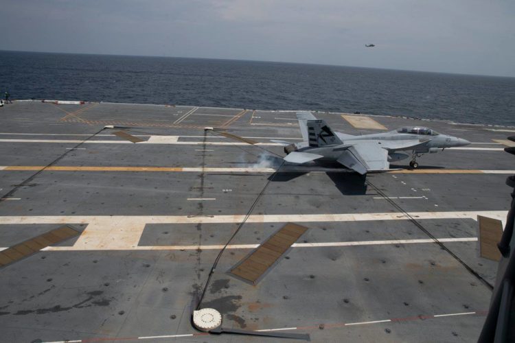 Watch: US Navy Performs First Fixed Wing Aircraft Recovery Aboard USS Gerald R. Ford