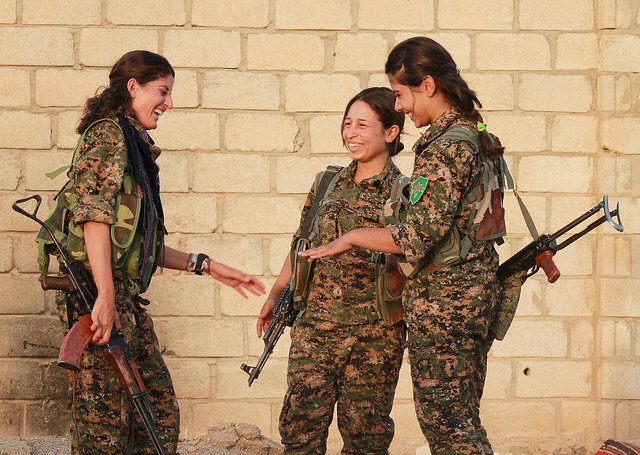 Women recruits prepare to join Syria’s Raqqa battle
