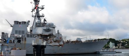 Top two officers and other sailors aboard the USS Fitzgerald to be disciplined following deadly collision at sea