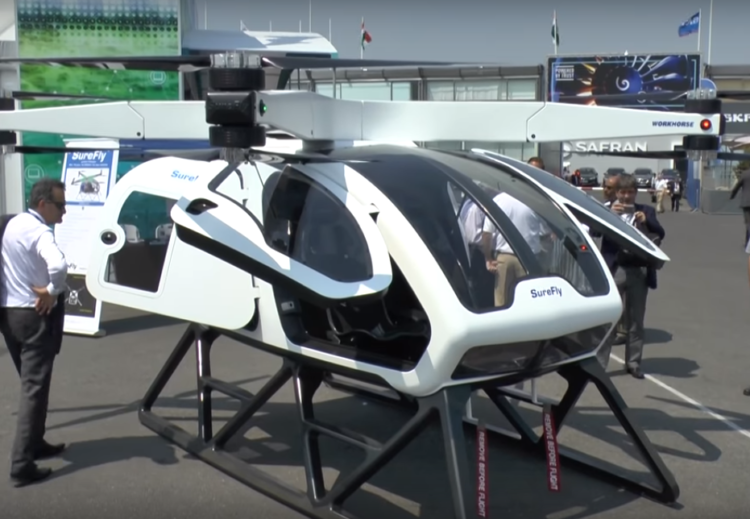 Watch: Workhorse Group’s SureFly Personal Helicopter Shows Up at Paris Air Show