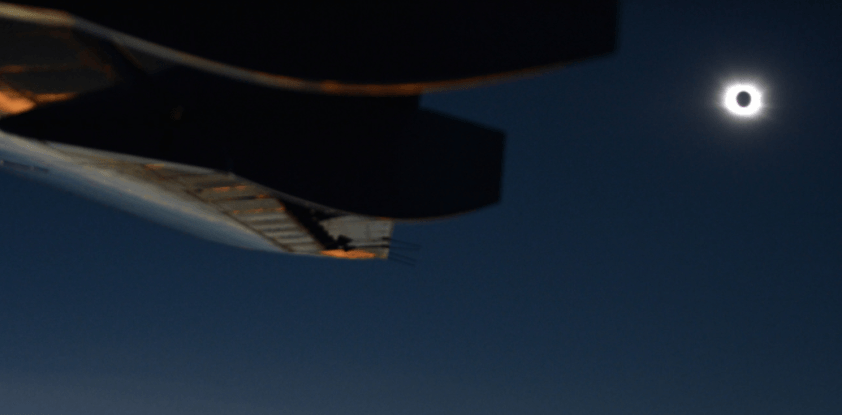 Watch: Solar eclipse from an Airplane!