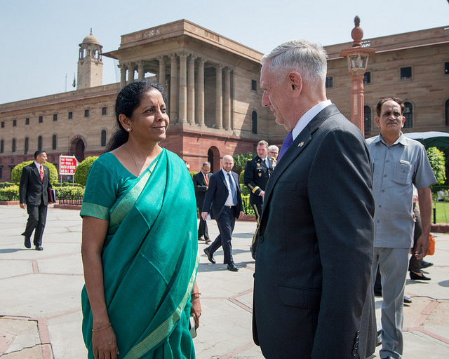 Mattis builds defense partnership with another of China’s opponents: India