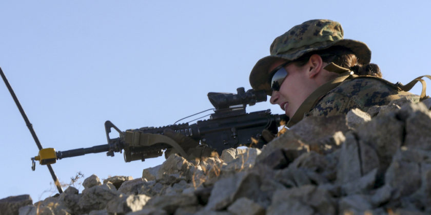 Watch: The Marine Corps’ first female Infantry Officer training in 29 Palms
