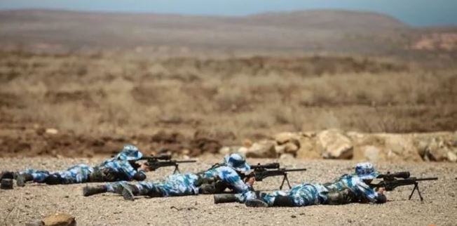 Chinese Troops live fire exercise show of force in Djibouti