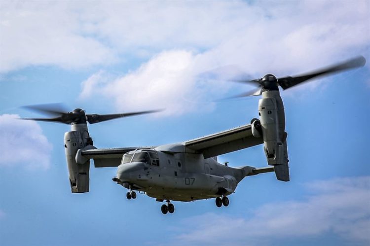Marine Corps States MV-22B Osprey Crash into the Water Last December Result of Pilot Error
