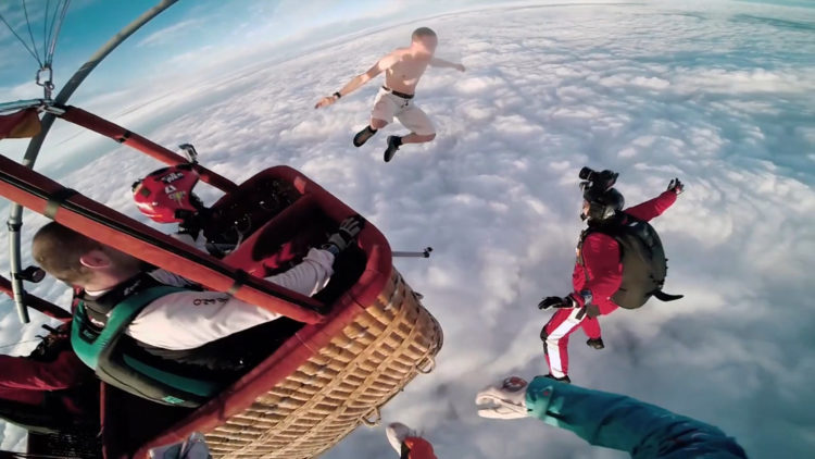 Watch: Skydiving Without a Parachute from a Balloon!
