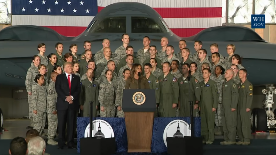 President Trump and First Lady address airmen in celebration of the Air Force’s 70th Birthday