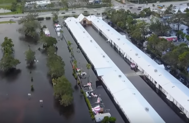 Watch: Aerial View Massive Flooding from Hurricane Irma in Bonita Springs, Florida