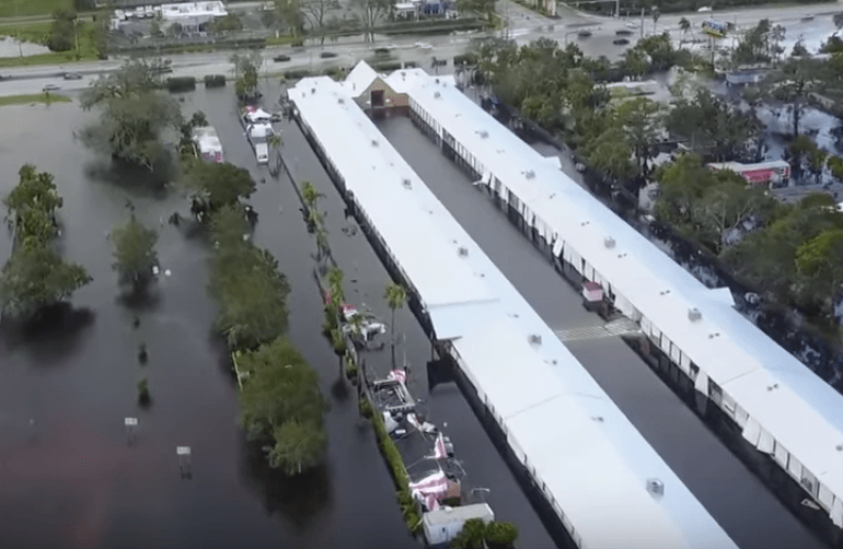 Watch: Aerial view massive flooding from Hurricane Irma in Bonita Springs, Florida