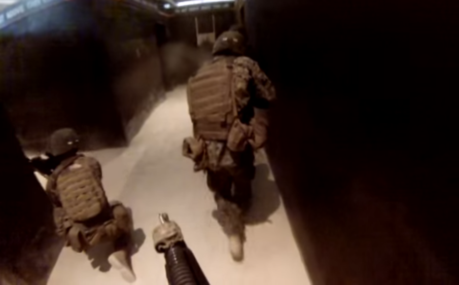 Watch: Marines train in a live fire shoot house