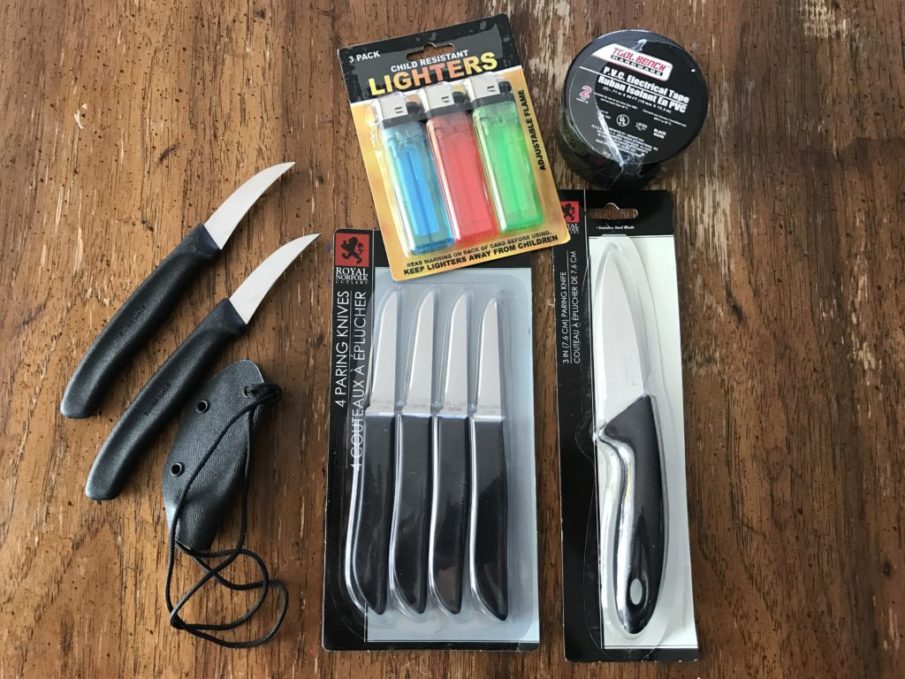 Improvised throw away edged weapons