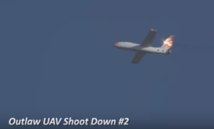 Watch: Drone shot down with laser weapon