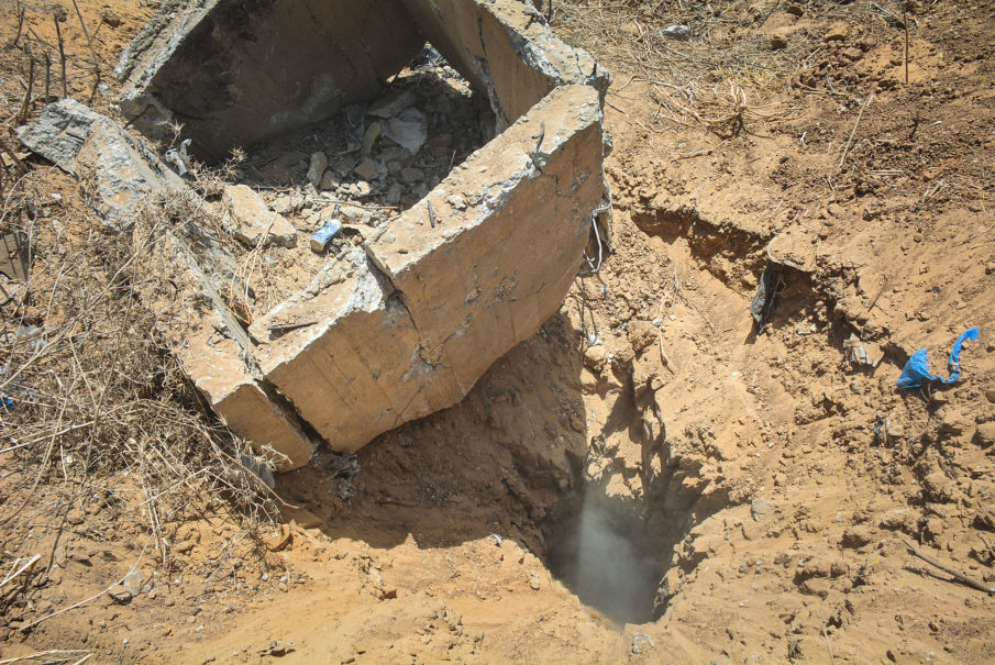 Seven Palestinian militants killed as Israel blows up tunnel from Gaza