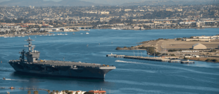 Watch: Man the rails! USS Theodore Roosevelt departs San Diego
