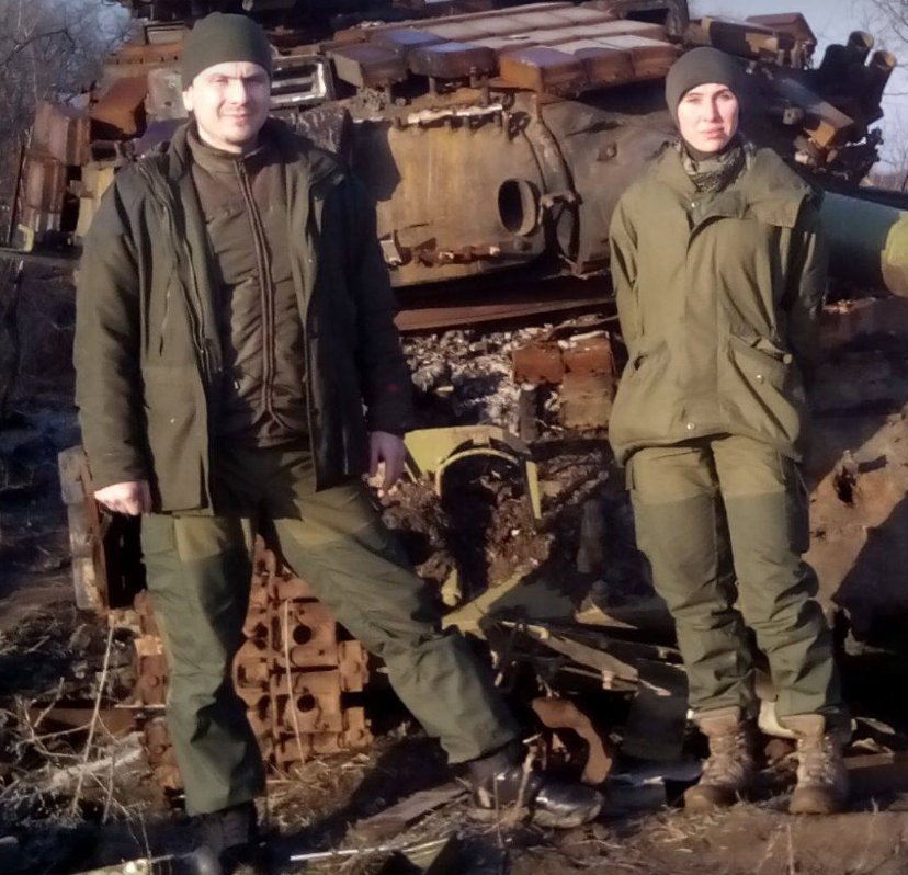 A veteran Ukrainian sniper whose husband was accused of plotting to kill Putin was shot dead near Kiev