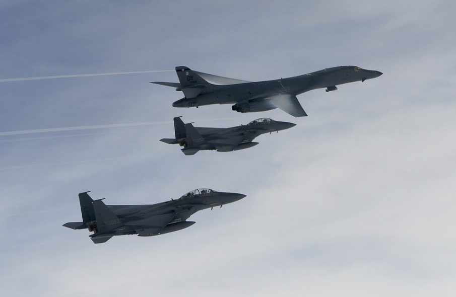 United States sends more nuclear capable B-1 Bombers over the Korean Peninsula