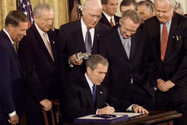 October 26, 2001, President George W. Bush Signs the Patriot Act