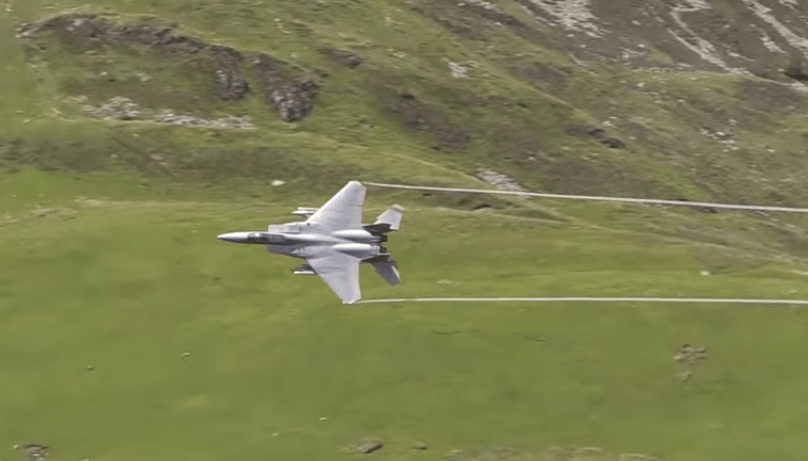 Watch: F-15 Strike Eagles Invade the Famous Mach Loop! Great Footage!