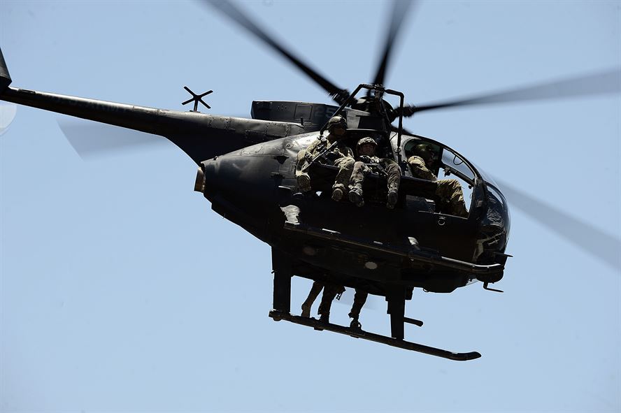 SOF Pic of the Day: International SOF team flies aboard an MH-6 Little Bird