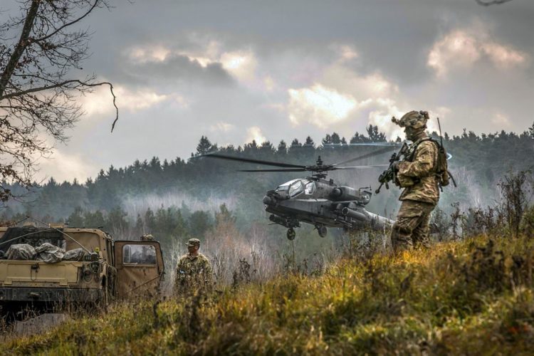 Picture of the Day: AH-64 Apache Helicopter Takes off During Allied Spirit VII in Germany