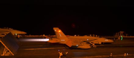 F/A-18F Super Hornet Strike Fighter Squadron VFA-211 night cat shot!