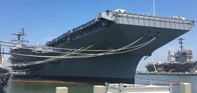 Watch: High tech methods used when the USS Gerald R. Ford CVN 78 departs Norfolk