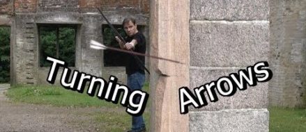 Watch: Lars Andersen firing arrows around targets and even corners