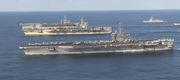 Watch: US Shows Off Three Aircraft Carriers in the Waters Near the Korean Peninsula